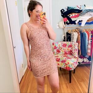 Alice + Olivia Pink Sequin Bodycon Mini Dress XS